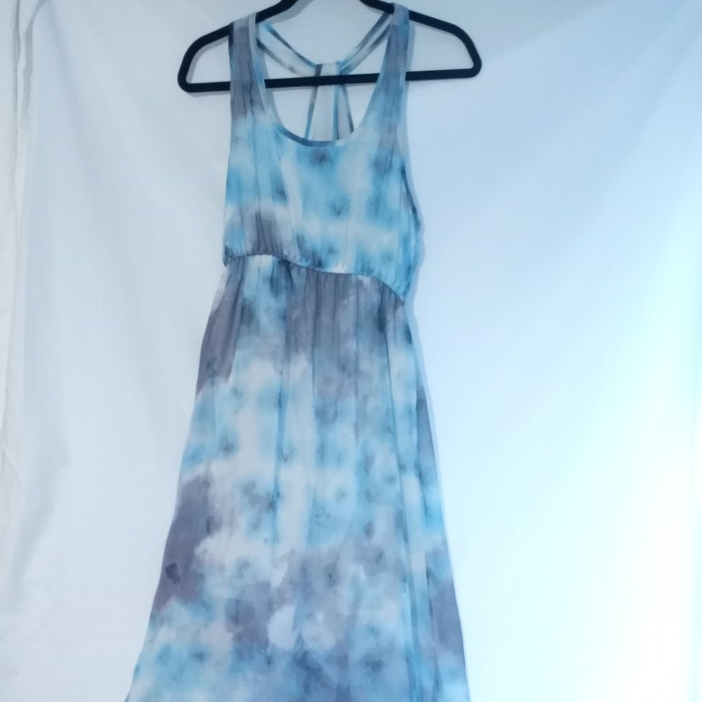 Womens L Rebellion Sheer Tie Dye Maxi Dress